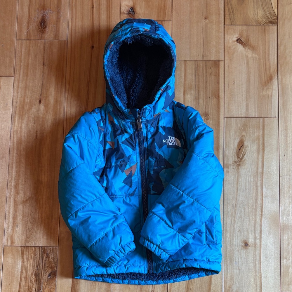 The North Face Blue Geometric Hooded Jacket
